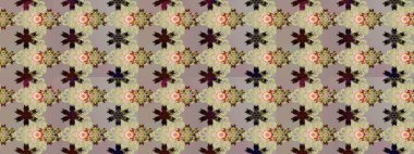 Sevimli çiçek raster deseni. Bej renkli çiçekler. Sketch Colour Spring Theme eskiz kalıbı. Düz Çiçek Elementleri Tasarımı.