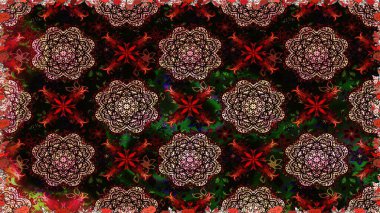 Çiçekleri, deniz kabukları, mandalaları ve suluboya efektleriyle donanma geçmişi. Yatak çarşafları, ceket, paket tasarımı, kumaş ve moda kavramları için tekstil baskısı. Kusursuz etnik tasarım.