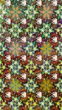 Tekstil, kumaş, kapaklar, duvar kağıtları, baskı, naylon, koleksiyon defteri, örgü, dekupaj için güzel bir eskiz. Küçük kahverengi ve yeşil çiçeklerle oldukça kaliteli besin torbası deseni.