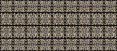 Bej, kahverengi ve gri renklerde, altın elementli, pürüzsüz desenler. Şam tasarım için kusursuz desen.