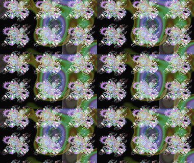 El yapımı çiçek ve bitki koleksiyonu. Raster illüstrasyonu. Raster illüstrasyonu. Eskiz stili yeşil renkler. Şirin karalamalı çiçek deseni çiz..