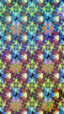 Tekstil, kumaş, kapaklar, duvar kağıtları, baskı, naylon, koleksiyon defteri, örgü, dekupaj için güzel bir eskiz. Millefleur 'lar. Küçük mavi çiçekli oldukça eski bir besin torbası deseni..