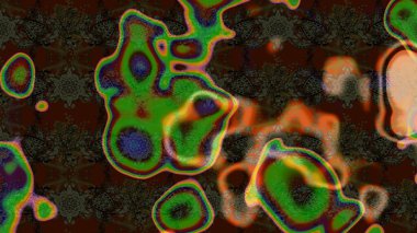 Kahverengi ve yeşil renkli çiçekler. Elle boyanmış suluboya resim çizimi çiçekler ve bitkiler.