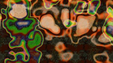 Modern çiçek arkaplanı. Moda baskıları için zarif bir şablon. Parlak renkli çiçekleri olan ve kahverengi ve yeşil renkli yaprakları olan harika bir çiçek deseni. Halk stili.