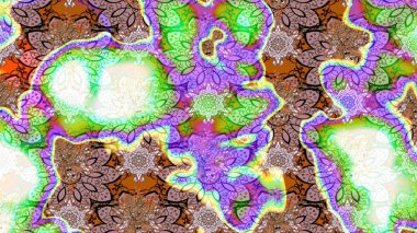 Tarafsız ve yeşil renklerde güzel bir tekstil. Raster illüstrasyonu. Suluboya çiçekli çiçek deseni.