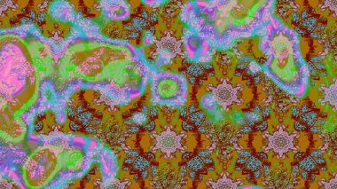 Elle boyanmış suluboya resim çizimleri, çiçekler ve bitkiler. Yeşil, kahverengi ve mavi renkte çiçekler.