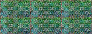 El çizimi. Yeşil renkli çiçekler. Çiçeklerle kusursuz desen. Suluboya çizimi.