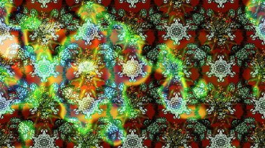 Nazikçe, güzel çiçek arkaplanı. Çiçekli karalama şeklinde Raster çiçek deseni. Çiçekler yeşil, kahverengi ve gri renklerde.