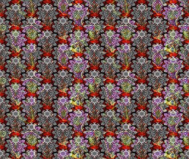 Modern stil dokusu. Çiçek desenli raster, gri çizgi grafik deseni soyut raster arkaplan.