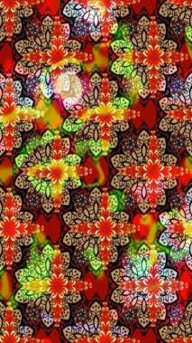 Nazik, narin çiçek arkaplanı. Kırmızı renkte çiçekler. Raster çiçek desenli ve çiçekli..