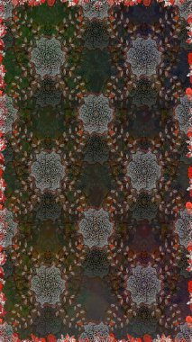 El çizimi Raster çizimi. Karalama elementleri. Duvar kağıdı, web sayfası arka planı, ambalaj kağıdı, davetiye, broşür, afiş veya web sitesi için kusursuz çiçek deseni kullanılabilir.