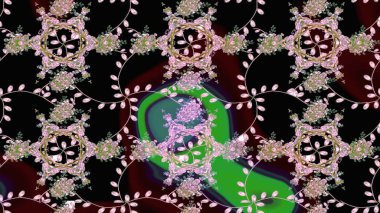 Düz Çiçek Elementleri Tasarımı. Siyah renkte zarif çiçek buketi suluboya. Raster illüstrasyonu. Renkli Bahar Teması çizim şablonu.