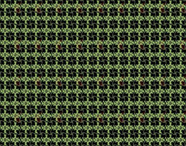 Şirin karalama çiçekleri olan kusursuz çiçek desenleri. Eskiz tarzı siyah ve yeşil renkler. El yapımı çiçek ve bitki koleksiyonu. Raster illüstrasyonu. Raster illüstrasyonu.