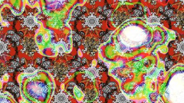 Şirin çiçekli eskiz deseni ve nötr renklerde yapraklar, suluboya çiçek deseni, duvar kağıdı, kart veya kumaş için fayanslı. Raster illüstrasyonu.