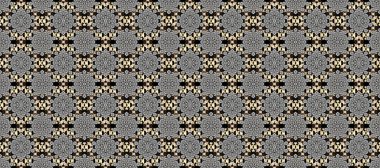 Altın elementlerle bej, gri ve siyah renklerde altın desen. Eskiz desenli oryantal süs. Çiçek kiremitleri. Raster altın tekstil baskısı. İslam tasarımı.