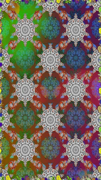 Raster illüstrasyonu. Suluboya tarzında gri ve kahverengi renklerde. Pürüzsüz bahar deseni ve küçük çiçekler.