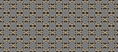 Altın elementlerle bej, gri ve siyah renklerde altın desen. Eskiz desenli oryantal süs. Çiçek kiremitleri. Raster altın tekstil baskısı. İslam tasarımı.