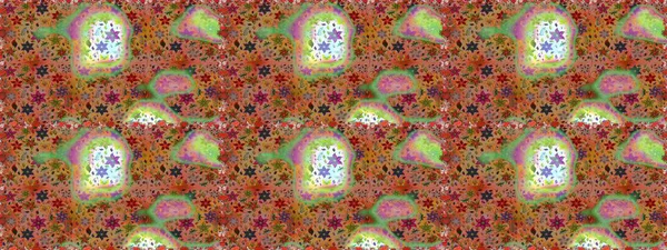 Çiçek desenli çizim. Raster illüstrasyonu. Kahverengi ve bej renkli çiçekler. Raster illüstrasyonu. Asya tekstil tarzında.