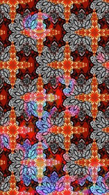 Şatafatlı bahar bahçesi dokusu. Gri renkli çiçekler. Gri renkli çiçek çizimi. Raster illüstrasyonu. Çiçek deseni.