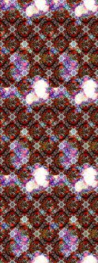 Güzel kumaş deseni. Raster illüstrasyonundaki çiçek desenli çizim. Raster illüstrasyonu. Kahverengi ve kırmızı renklerde.