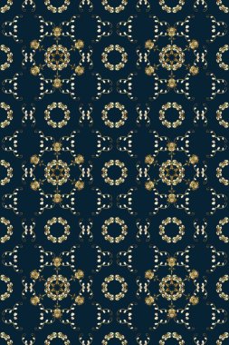 Raster geleneksel oryantasyon süsü. Kusursuz klasik altın desen. Tarafsız, kahverengi ve bej renklerde altın desenli altın elementler.