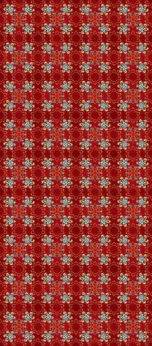 Damask pürüzsüz süsü. Klasik oryantal desen kırmızı, kahverengi ve bej renkler üzerinde. Geleneksel raster ve altın desen.