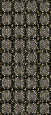 Paisleys zarif çiçek desenli arkaplan duvar kâğıdı çizimi. Klasik stil, güzel, üç boyutlu sanat eseri. Altın ve gri, siyah ve kahverengi desenli çiçek yaprakları ve süslemeleri var..