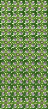 Damask altın soyut çiçek deseni yeşil, gri ve nötr renklerde. Süslü dekorasyon. Raster illüstrasyonu.