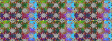 Küçük çiçekteki sevimli çiçek deseni. Kusursuz. Raster illüstrasyonu.