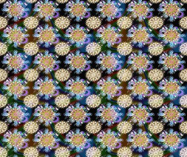 Tarafsız ve mavi renkte çiçekler. Nazik, sevimli çiçek arkaplanı. Raster çiçek desenli ve çiçekli..