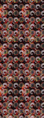 Karşılama ya da düğün geçmişi olarak kullanılabilir. Paket kağıdı için en iyisi. Siyah ve gri lale çiçekli Raster eskiz deseni. Doğal kozmetik ürünleri, parfüm, çiçekçi dükkanı için bahar ihalesi tasarımı.