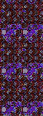 Kahverengi ve mor renkler üzerine çiçek desenli eskiz, el yapımı papatyalar, papatyalar. Tekrarlayan çiçek arkaplanı, zarif kahverengi ve menekşe çiçekli duvar kağıdı.