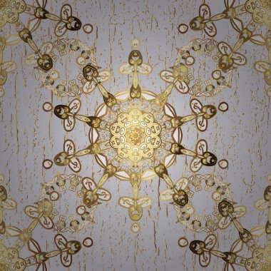 Geleneksel oryantasyon süsü. Klasik klasik klasik arka plan. Kusursuz klasik vektör gri, nötr ve altın desen.