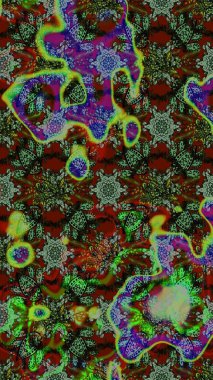 Yeşil ve gri renklerde. Anti-stres için soyut örnek sayfası. Raster illüstrasyonu.