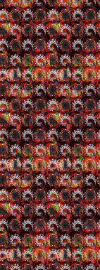 Çocuk stili. Düz Çiçek Elementleri Tasarımı. Çiçekli eskiz arkaplanı. Renkli Bahar Teması çizim şablonu.