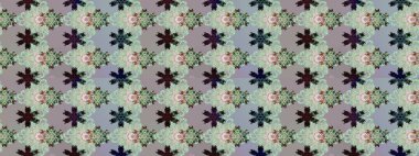 Suluboya çiçekli çiçek deseni. Raster illüstrasyonu. Gri ve nötr renklerde Asyalı tekstil.