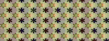 Raster illüstrasyonu. Gri ve nötr renklere karalamalar çizen kusursuz çiçek deseni.