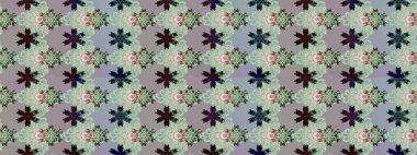 Suluboya çiçekli çiçek deseni. Raster illüstrasyonu. Gri ve nötr renklerde Asyalı tekstil.