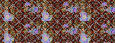 Çiçekli karalama şeklinde Raster çiçek deseni. Gri, kahverengi ve siyah renkte yaz çiçekleri. Raster illüstrasyonu.