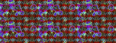 Suluboya çizim kalıbı. Çiçek izi. Suluboya tarzında kırmızı ve kahverengi renkte çiçekler.