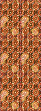 Raster geleneksel oryantasyon süsü. Kusursuz klasik altın desen. Altın elementlerle kahverengi renklerde altın desen.