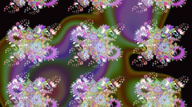 Suluboya efekti. Raster desen. Botanik seamless modeli. Organik öğeleri.