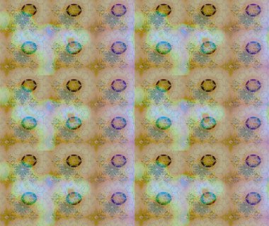 Renkli grunge, koloni çiçekleri ile soyut bir arka plan oluşturur. Parmak izi, kumaş, duvar kâğıdı, tekstil için raster dokusu. Nakış desenli çiçek deseni..