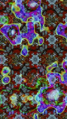 Yumuşak, yaz çiçekleri kahverengi ve mavi renklerde. Çiçekli karalama şeklinde Raster çiçek deseni. Raster illüstrasyonu.