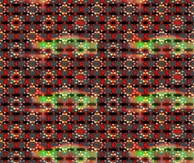 Tropik çiçek desenleri. Siyah ve kırmızı renkte çiçekler. Raster illüstrasyonu.