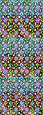 Küçük mavi ve kahverengiyle oldukça kaliteli besin torbası deseni, çiçekler. Millefleur 'lar. Tekstil, kumaş, kapaklar, duvar kağıtları, baskı, paket, koleksiyon defteri, örgü, dekupaj için çiçek arkaplanı..