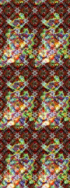 Çiçek desenli raster, kahverengi ve yeşil çizgi grafik desenli soyut raster arkaplan. Modern stil dokusu.