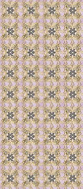 Davetiyeler, kartlar, web sayfası için Raster illüstrasyon. Tarafsız, bej ve gri renklerde altın element. Doğu tarzı element. Altın desenli çiçek dekoru. Çizgi sanatı tasarım şablonu için sınırsız sınır