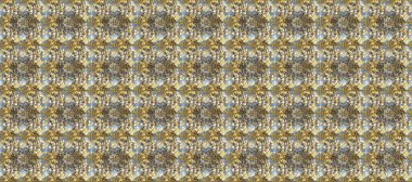 Kahverengi, bej ve nötr renklerde altın bir element. Barok tarzında altın çiçekli süs. Damask arkaplanı. Altın çiçekli, pürüzsüz desen.