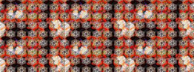 Raster resim. Güzel kumaş deseni. Doodle çiçekler ve dalları, otlar ve çiçekler. Elle çizilmiş.